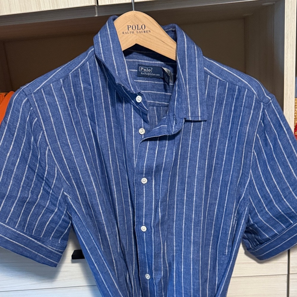 Polo by Ralph Lauren Blue Striped Maxi Dress